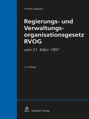 cover image of Regierungs- und Verwaltungsorganisationsgesetz RVOG